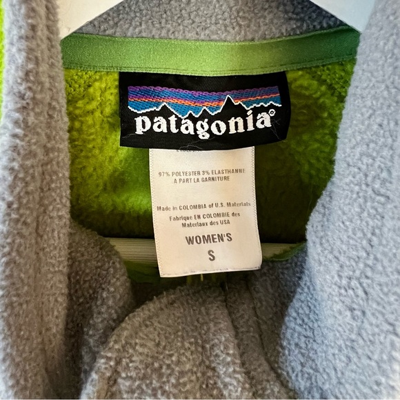 Patagonia R2 Regulator Fuzzy Fleece Zip Light Lime Green Jacket - Picture 5 of 10